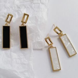 Simple Long Square Drop Earrings Fashion Jewelry